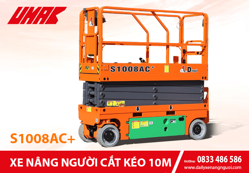 S1008AC+ - Xe nâng người cắt kéo 10m