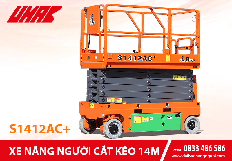 S1412AC+ - Xe nâng người cắt kéo 14m