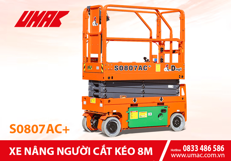 S0807AC+ - Xe nâng người cắt kéo 8m
